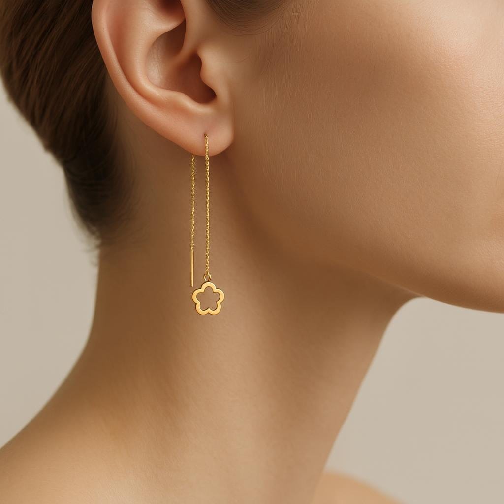 Boucle d oreille avec chaine