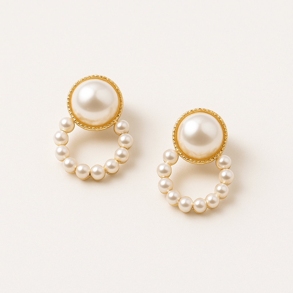 Boucle d oreille clip perle