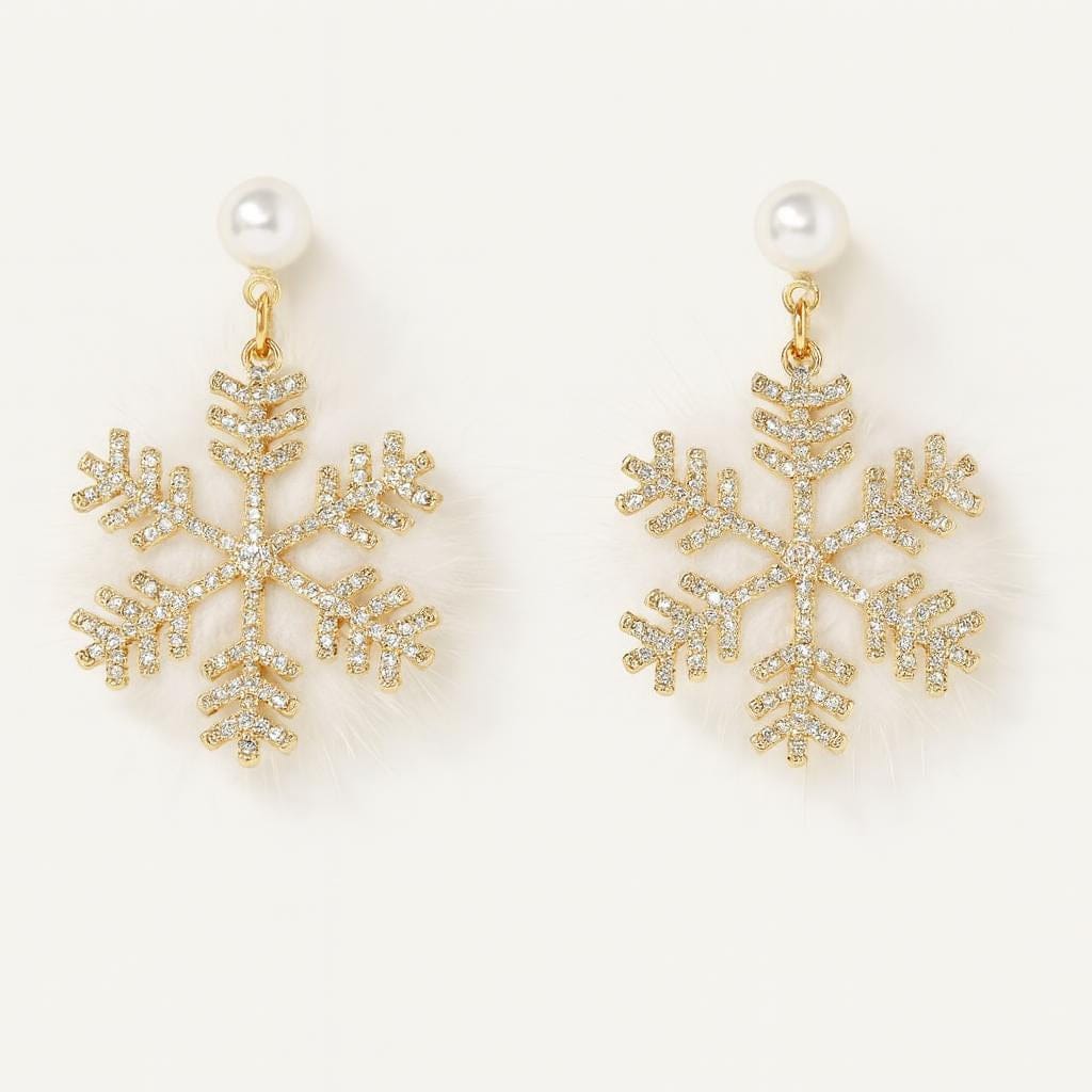 Boucle d oreille flocon de neige