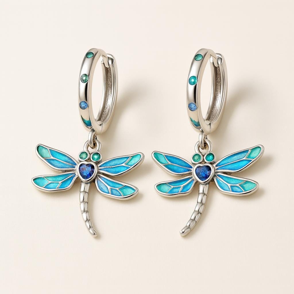 Boucle d oreille libellule