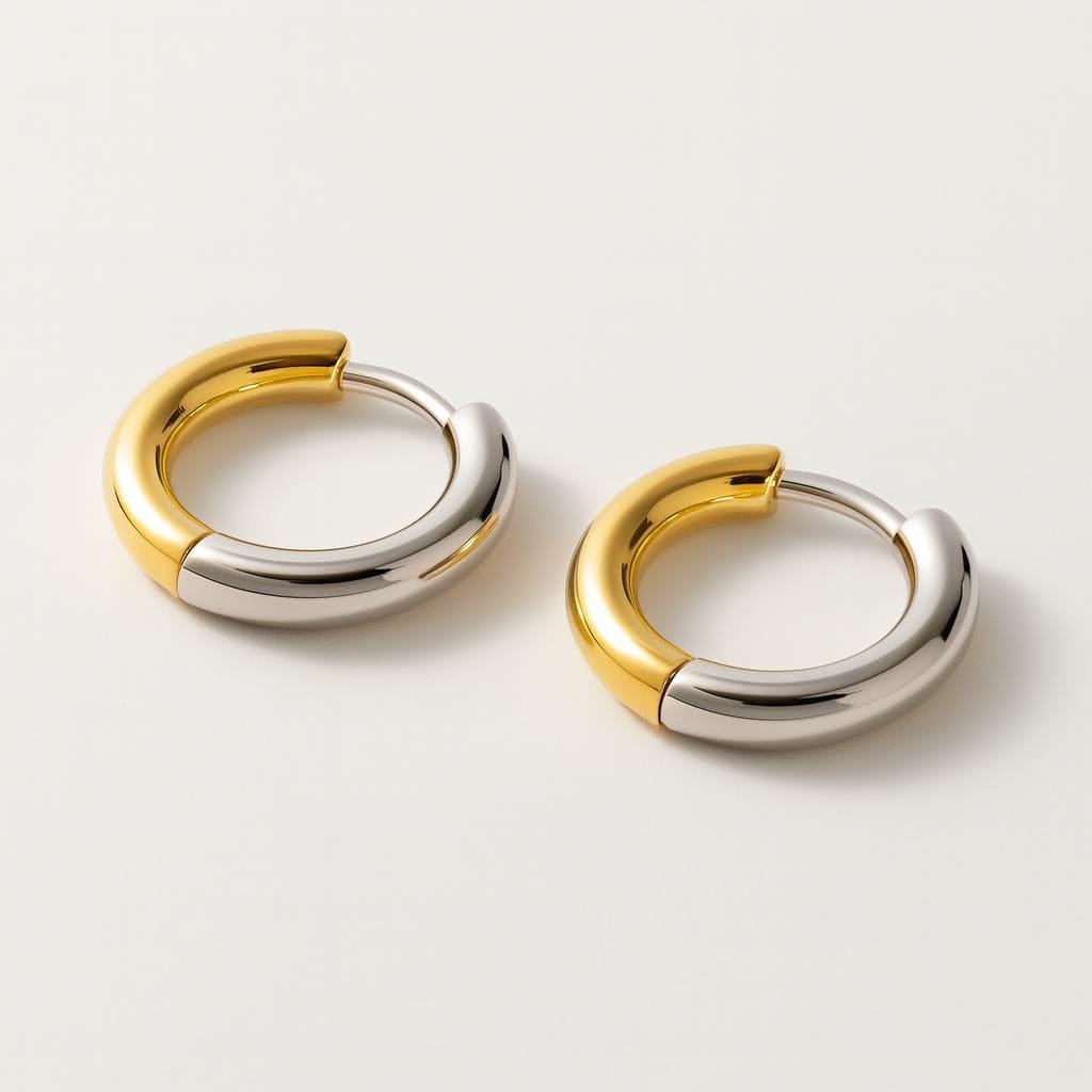 Boucle d oreille or et argent