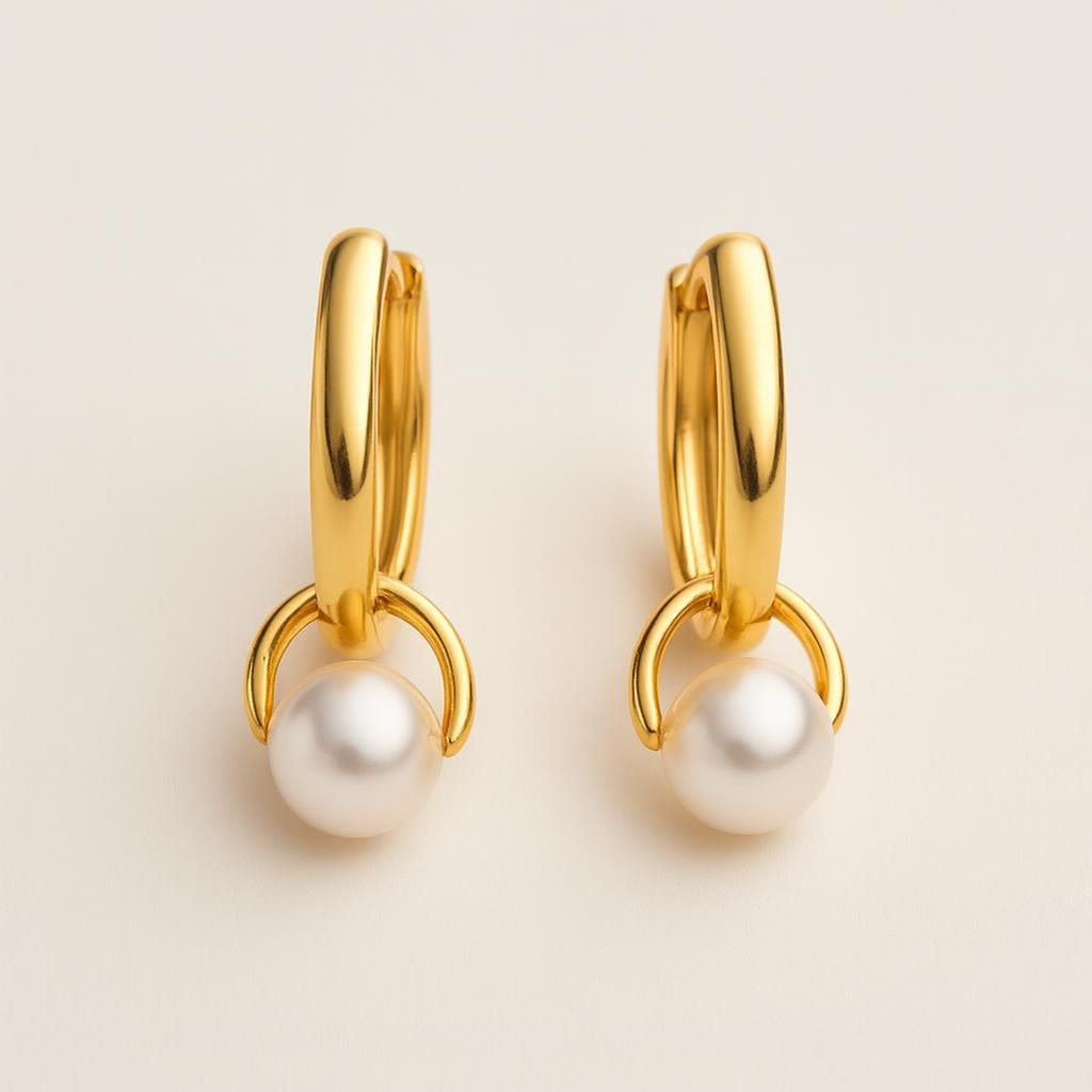 Boucle d oreille or perle