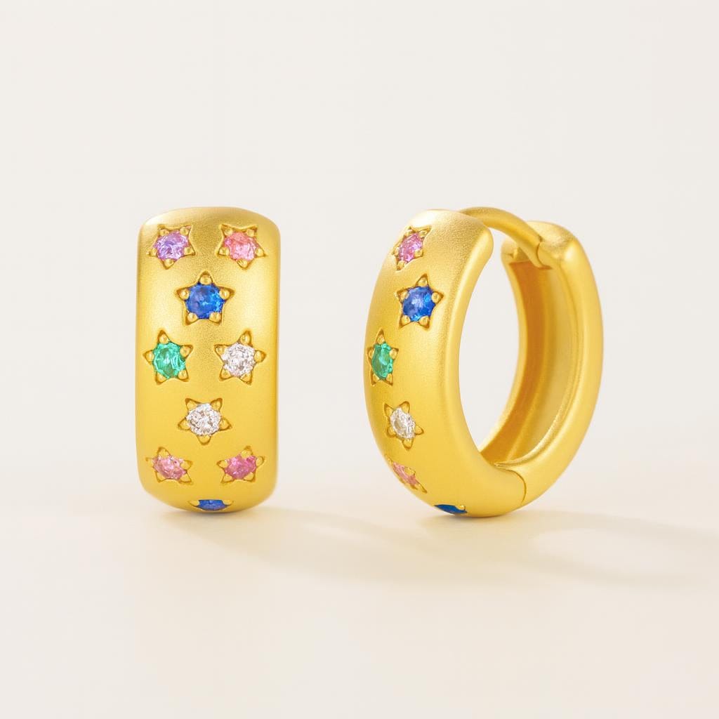 Boucle doreille anneau epais