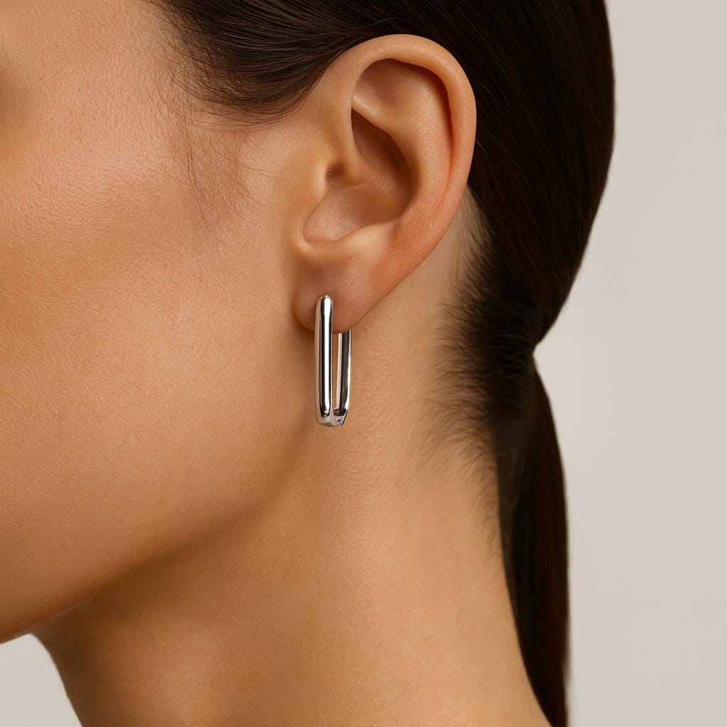 Boucle doreille creole carre