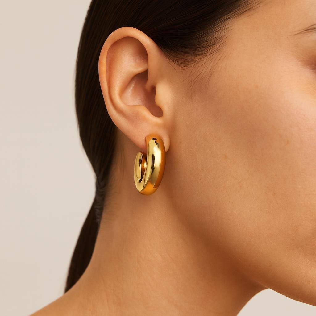 Boucle doreille creole epaisse