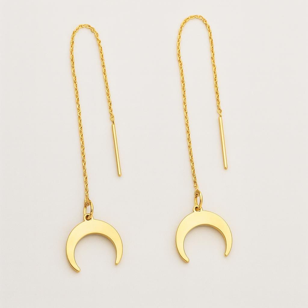 Boucle doreille femme avec chaine