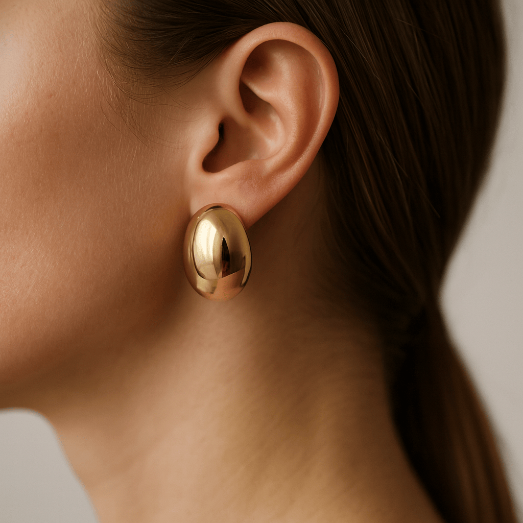 Boucle doreille goutte deau argent