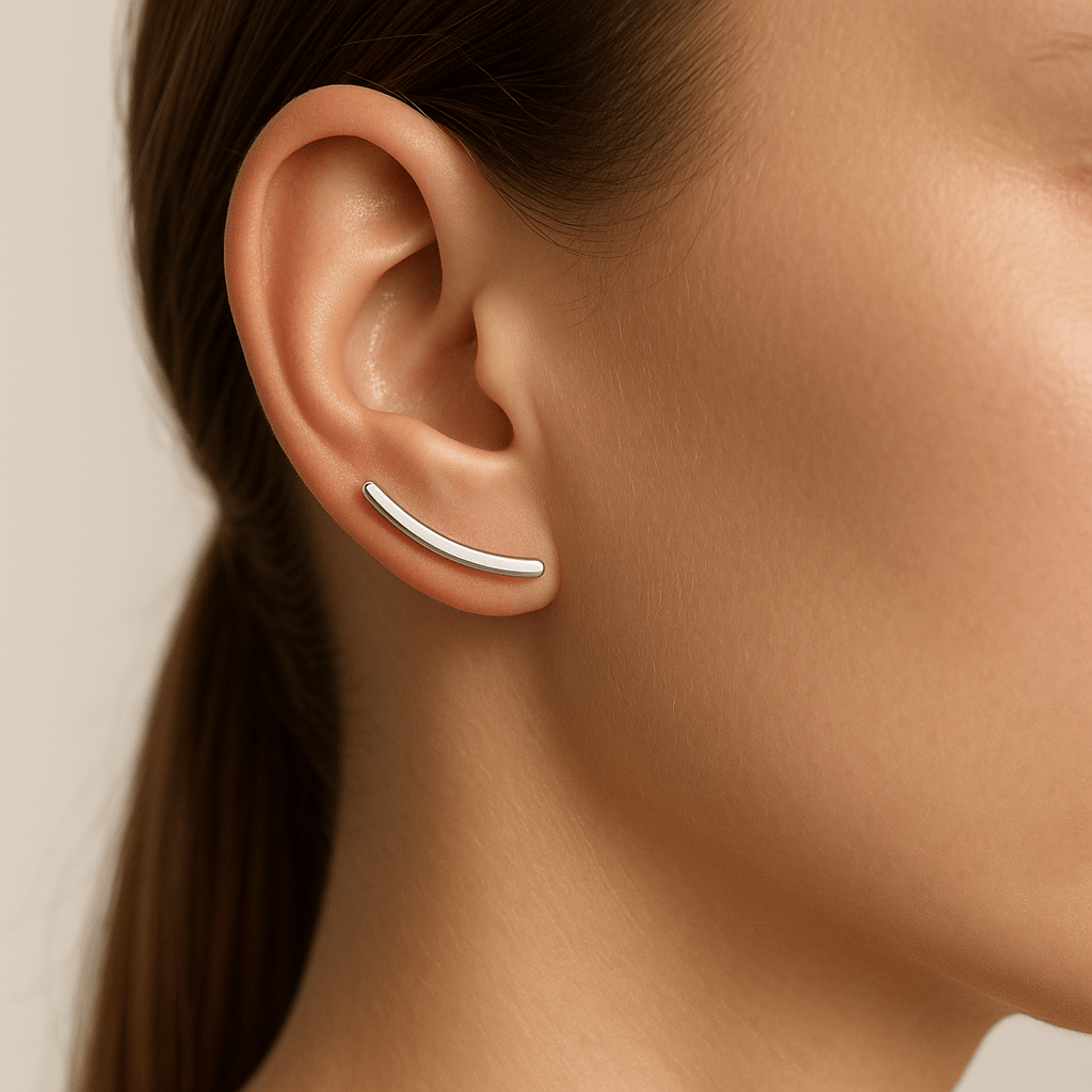 Boucle doreille grimpante or jaune