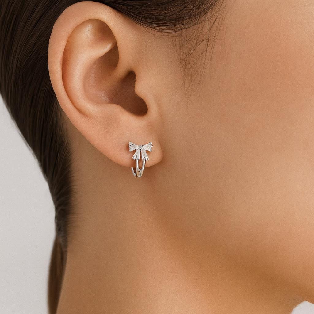 Boucle doreille noeud papillon