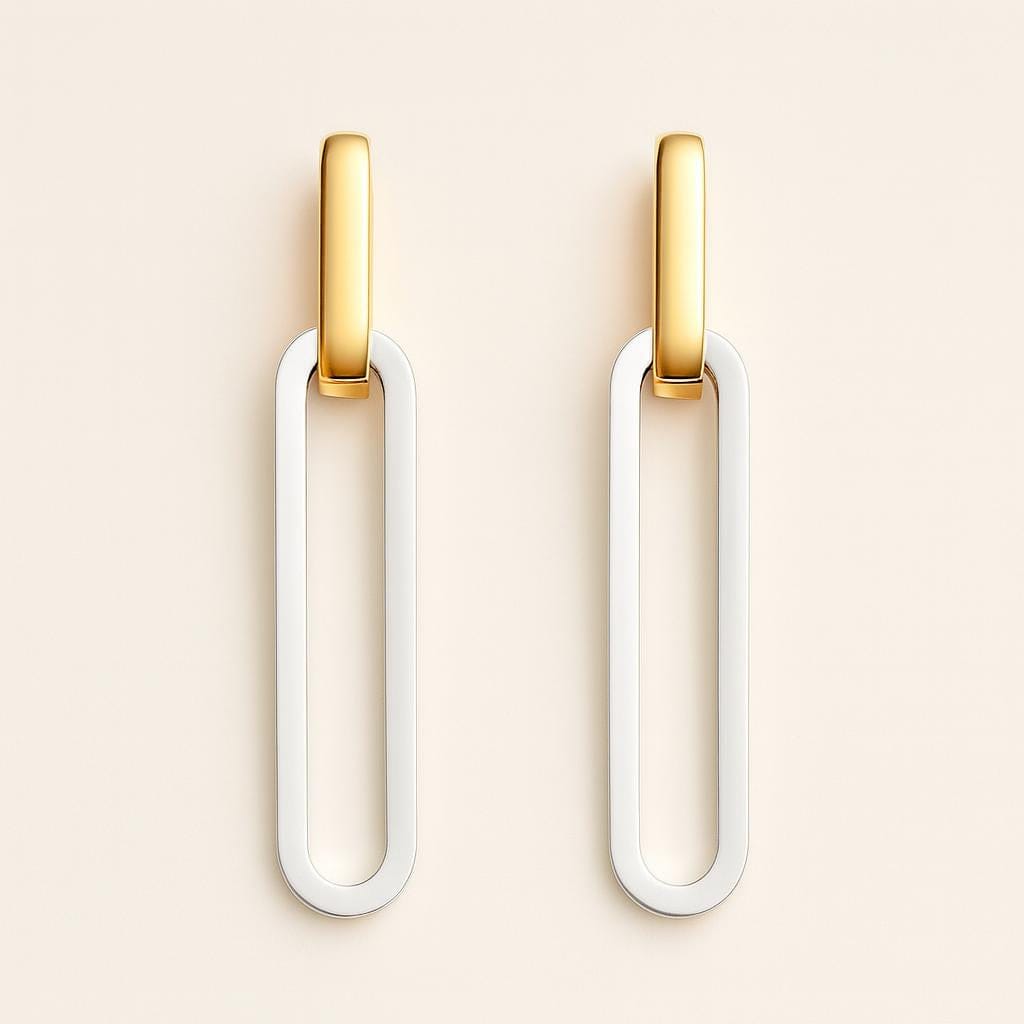 Boucle doreille or argent