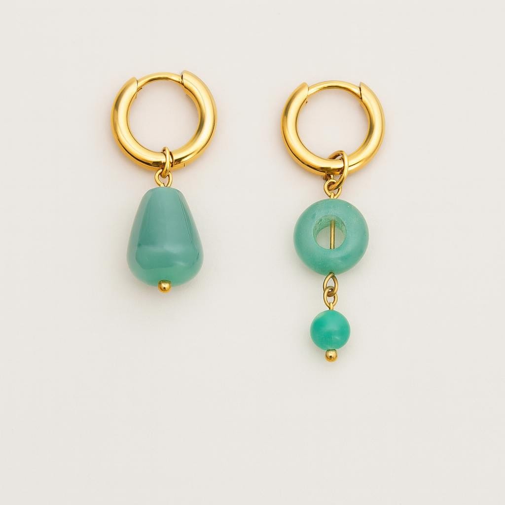 Boucle doreille pendante asymetrique