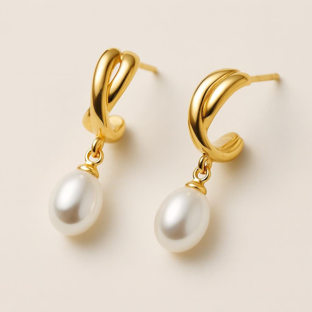 Boucle doreille perle porte