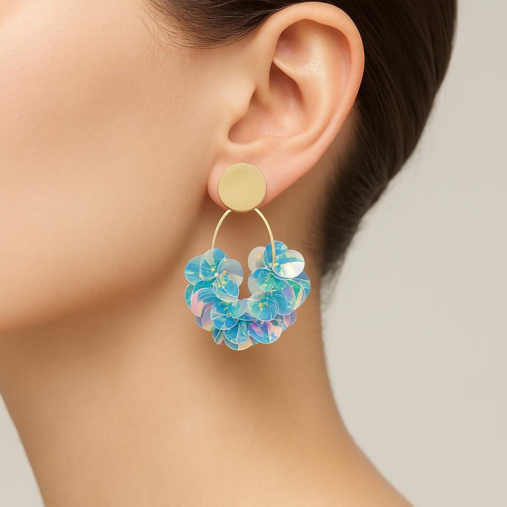 Boucle doreille petale