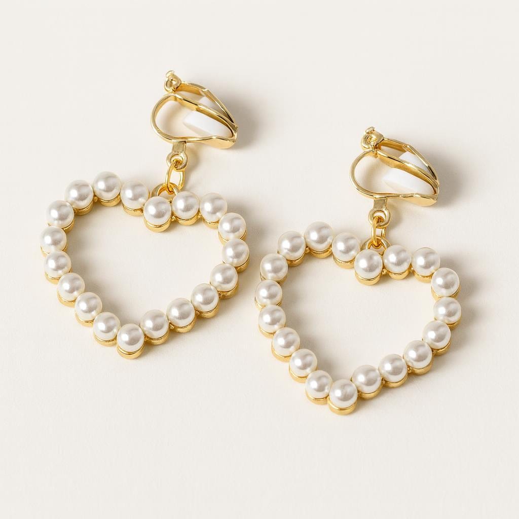 Boucles d oreilles a clips perles