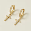 Boucle d'oreille croix