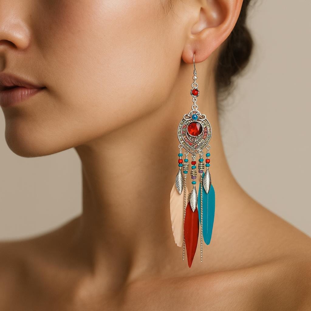  Boucle d oreille boheme