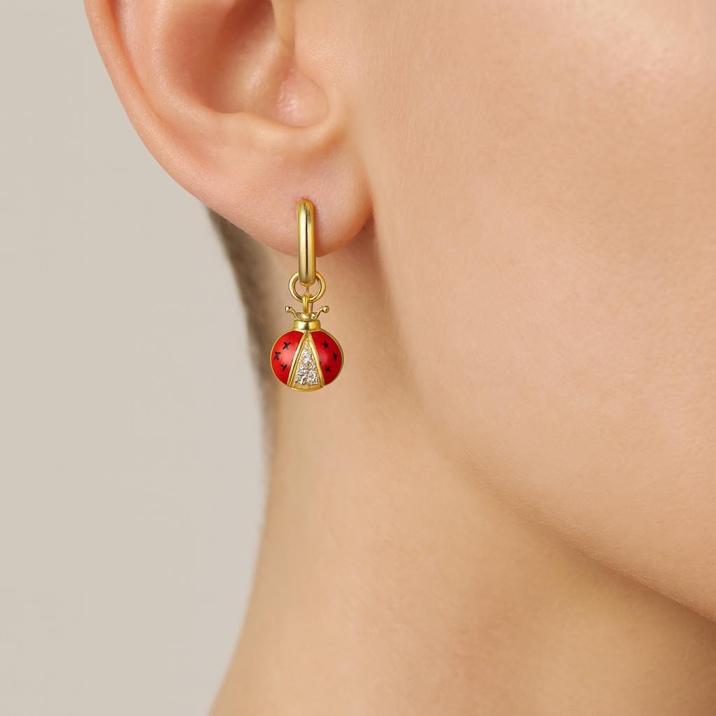 Boucle d oreille coccinelle