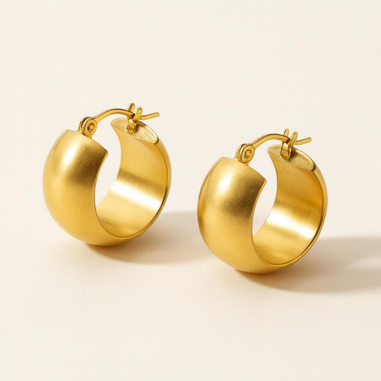  Boucle d oreille creole plaque or