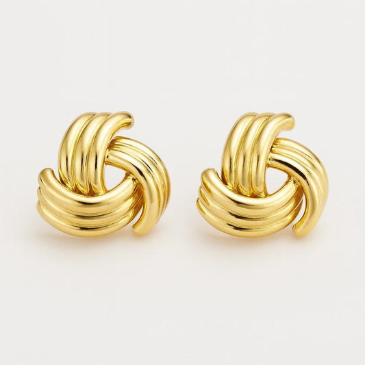  Boucle d oreille noeud acier inoxydable