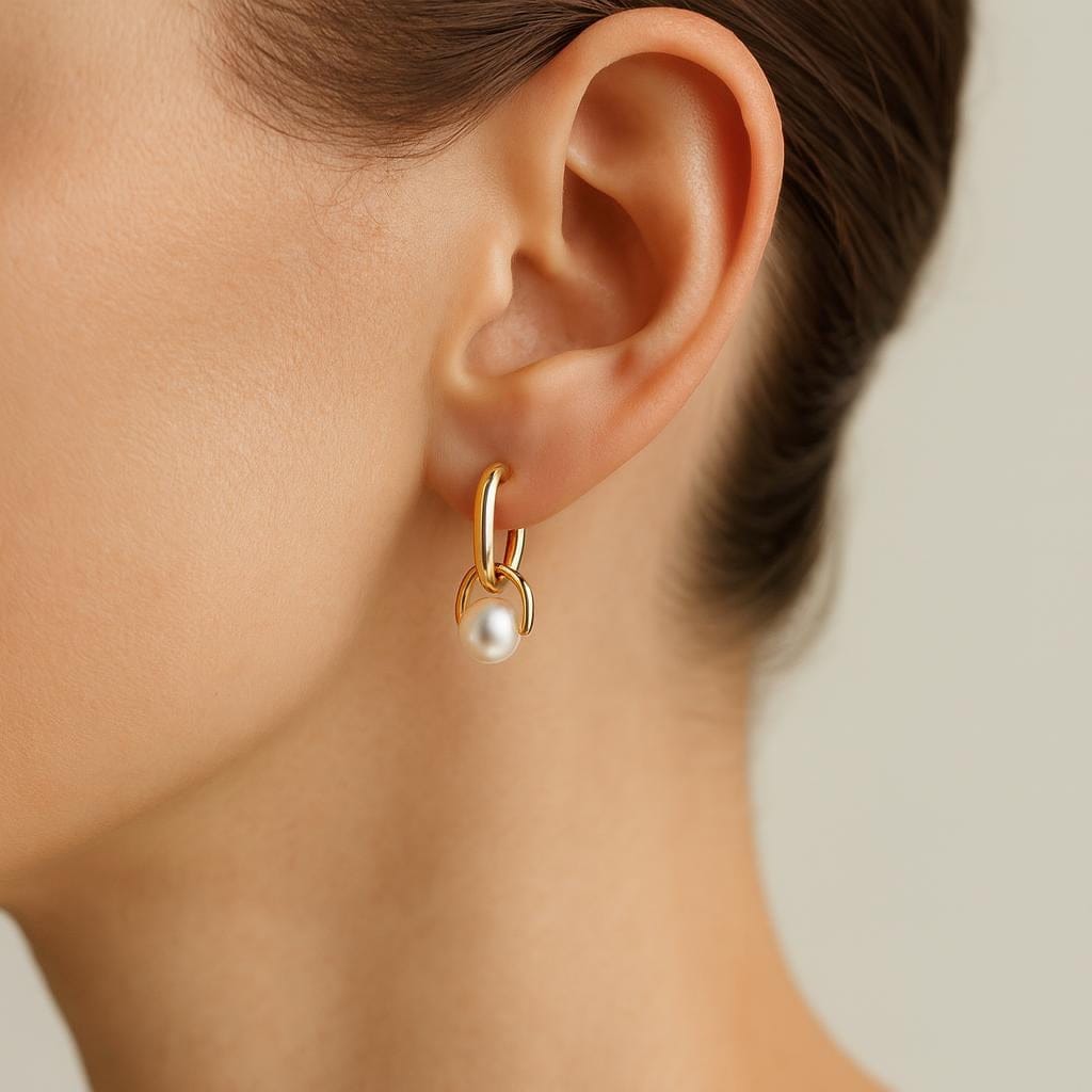  Boucle d oreille or perle