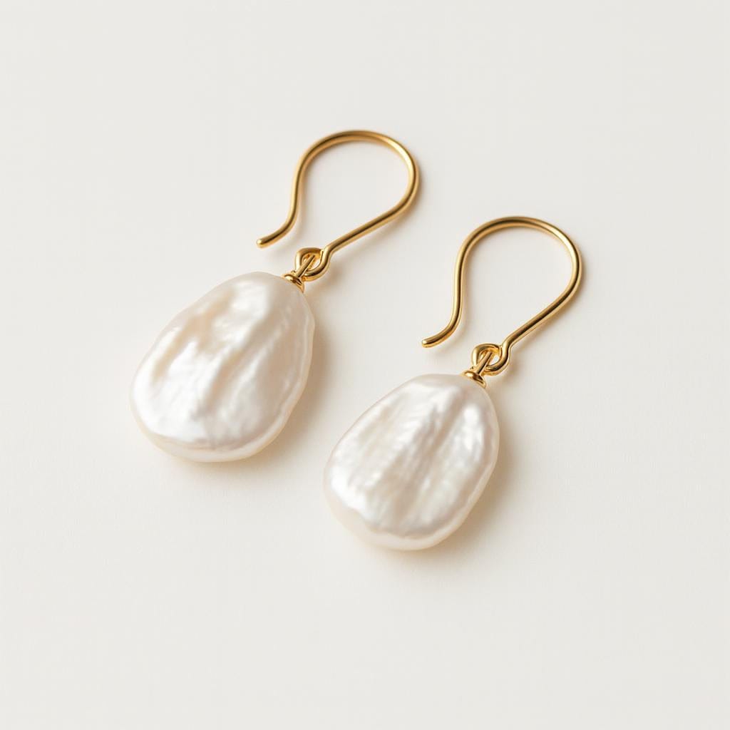  Boucle d oreille perle blanche