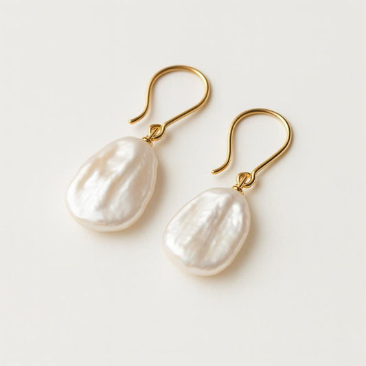  Boucle d oreille perle blanche