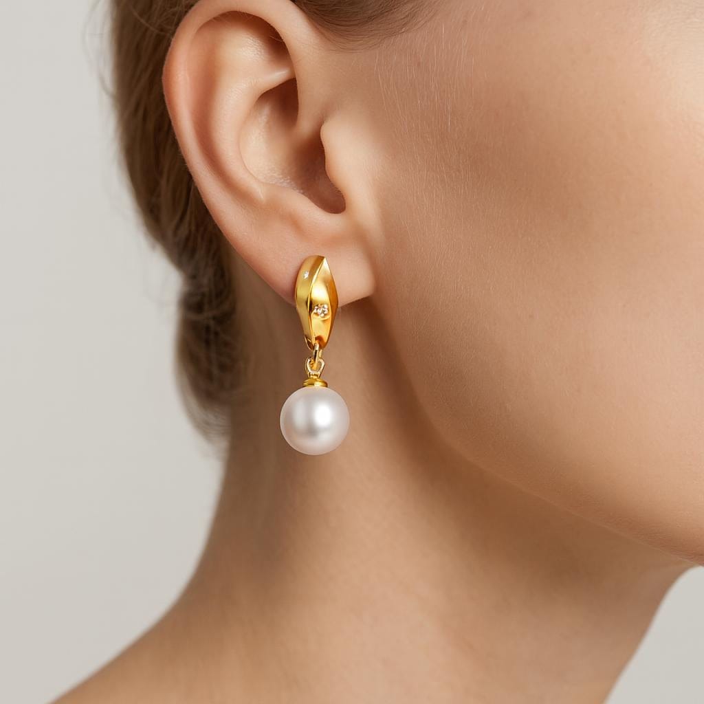  Boucle d oreille perle de culture