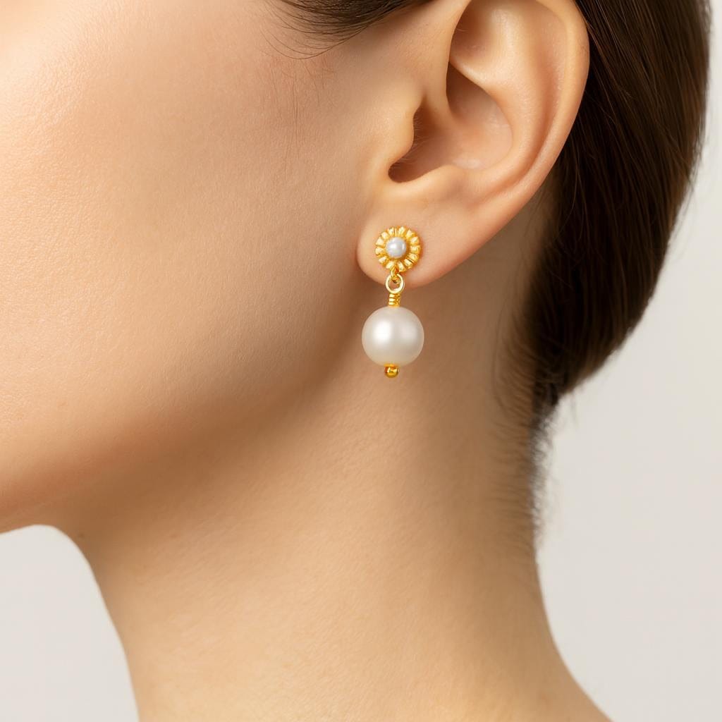  Boucle doreil en perle