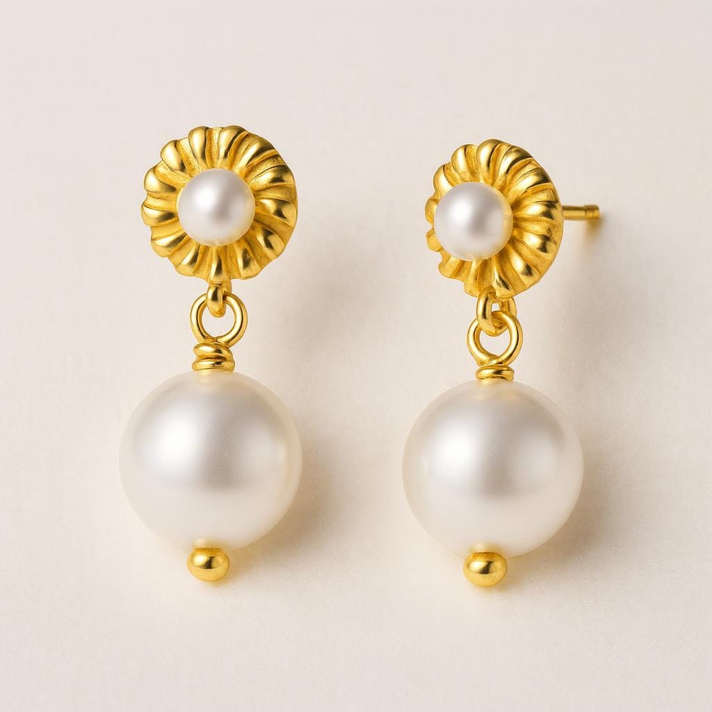  Boucle doreil en perle