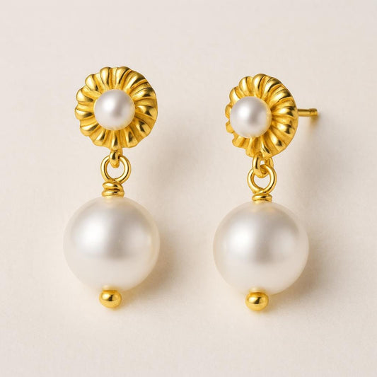  Boucle doreil en perle