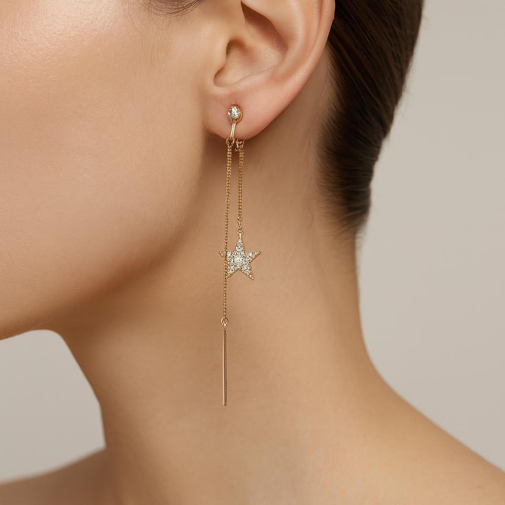  Boucle doreille a clips femme