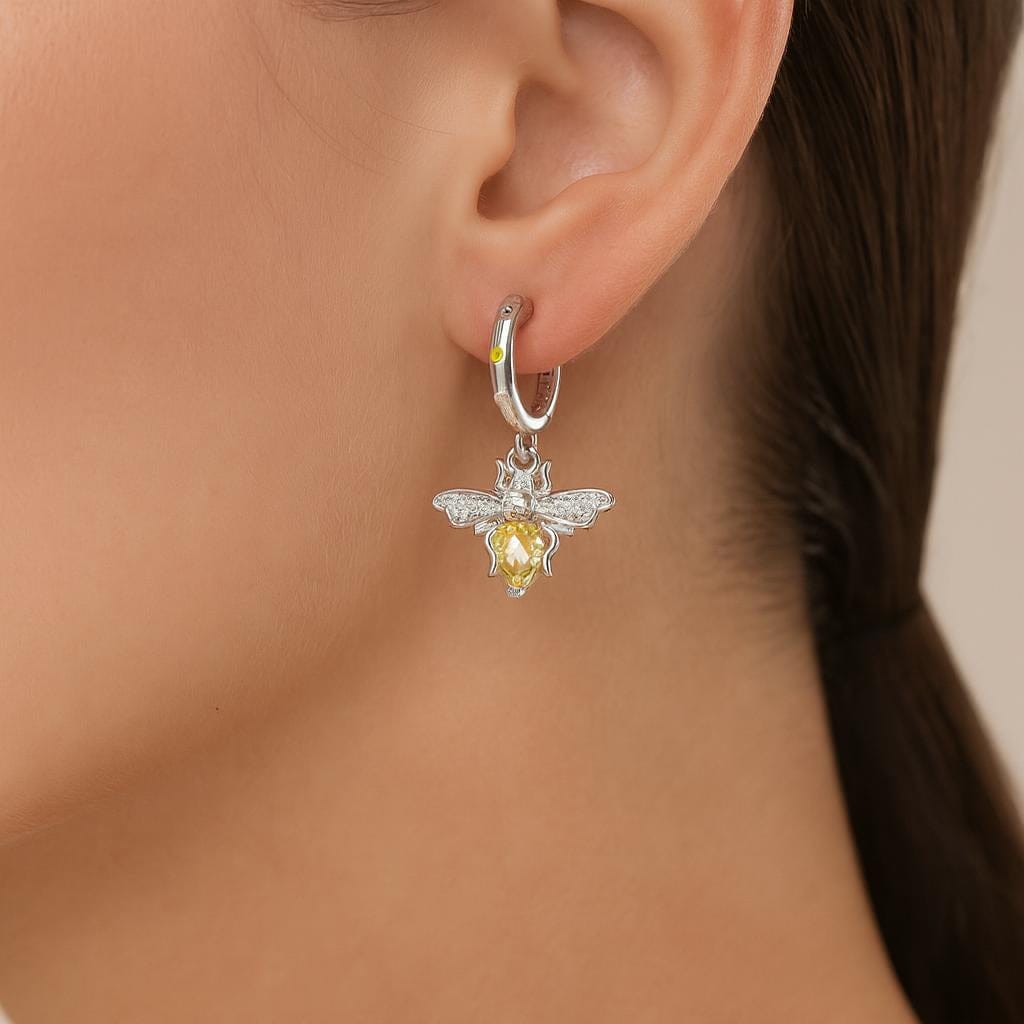  Boucle doreille abeille