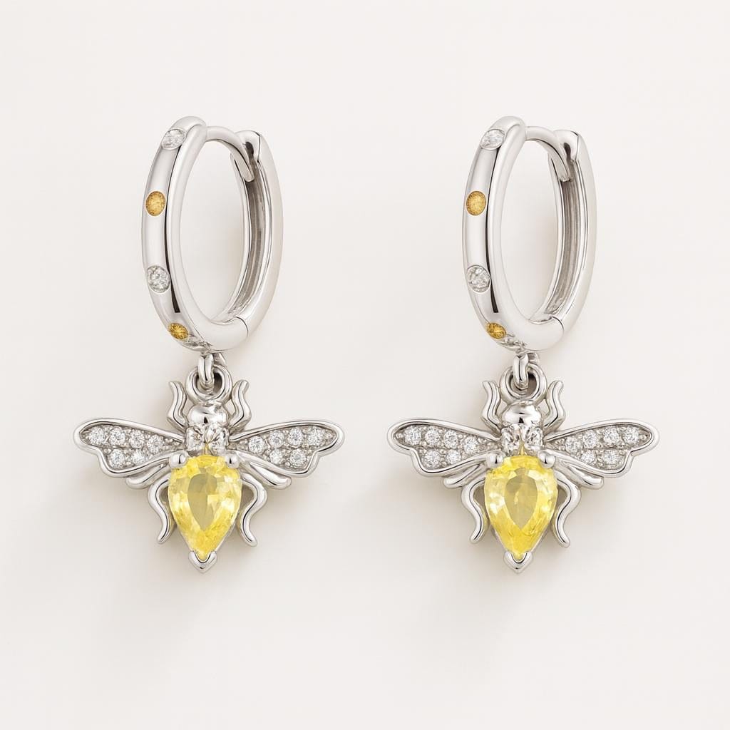  Boucle doreille abeille