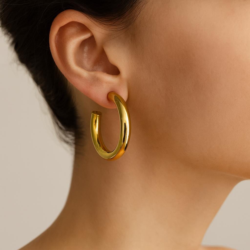  Boucle doreille acier inoxydable creole