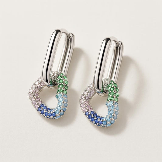  Boucle doreille coeur fantaisie