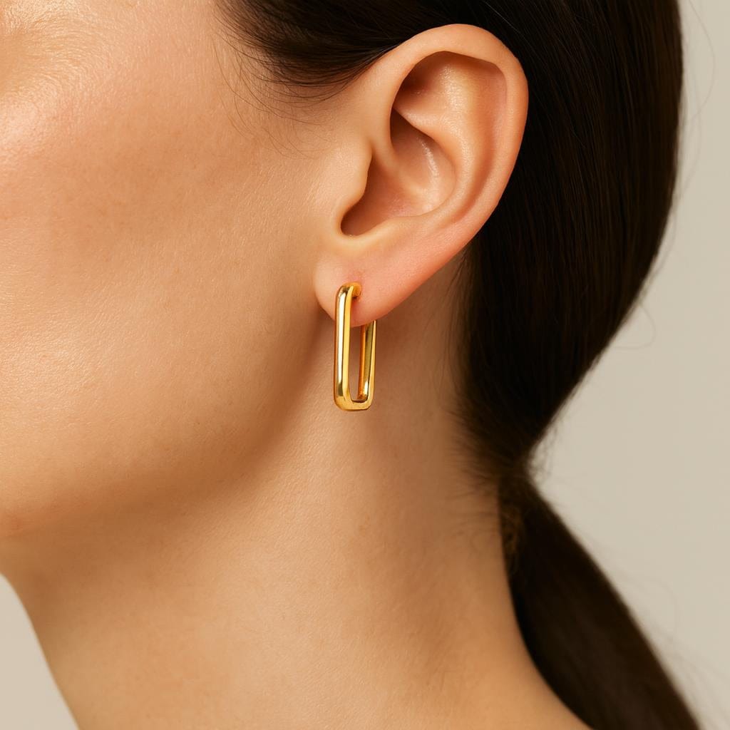  Boucle doreille creole carre