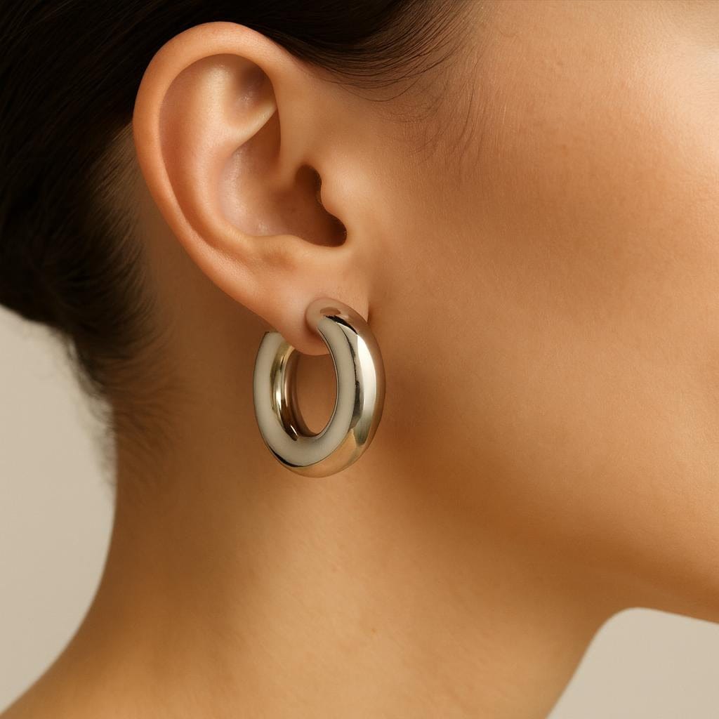  Boucle doreille creole epaisse