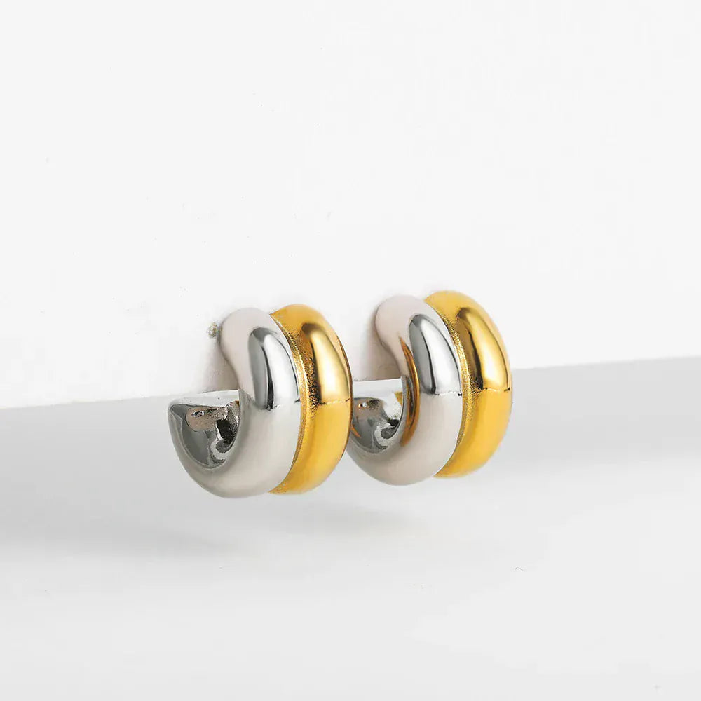  Boucle doreille double anneau