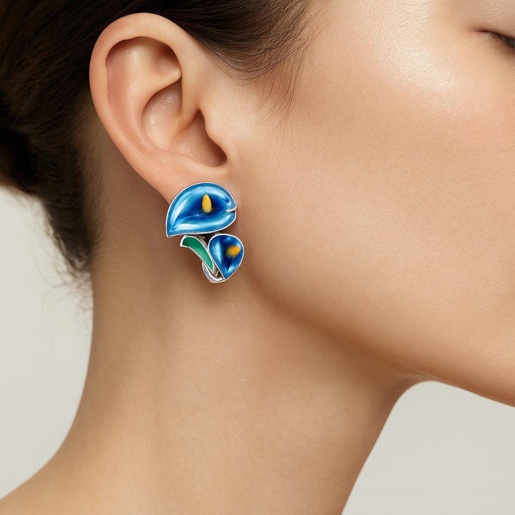  Boucle doreille en fleur