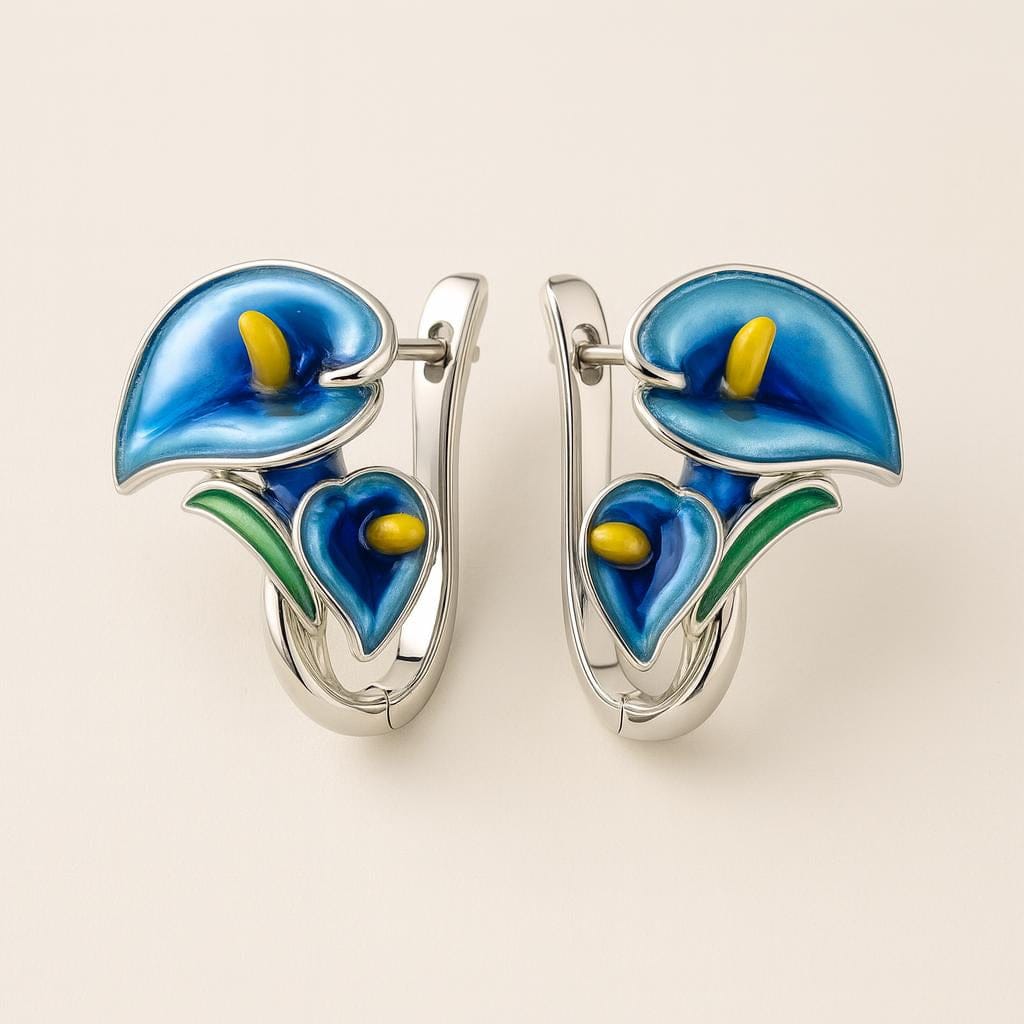  Boucle doreille en fleur