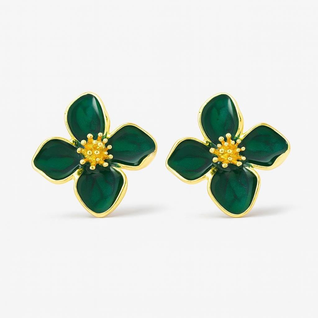  Boucle doreille en forme de fleur