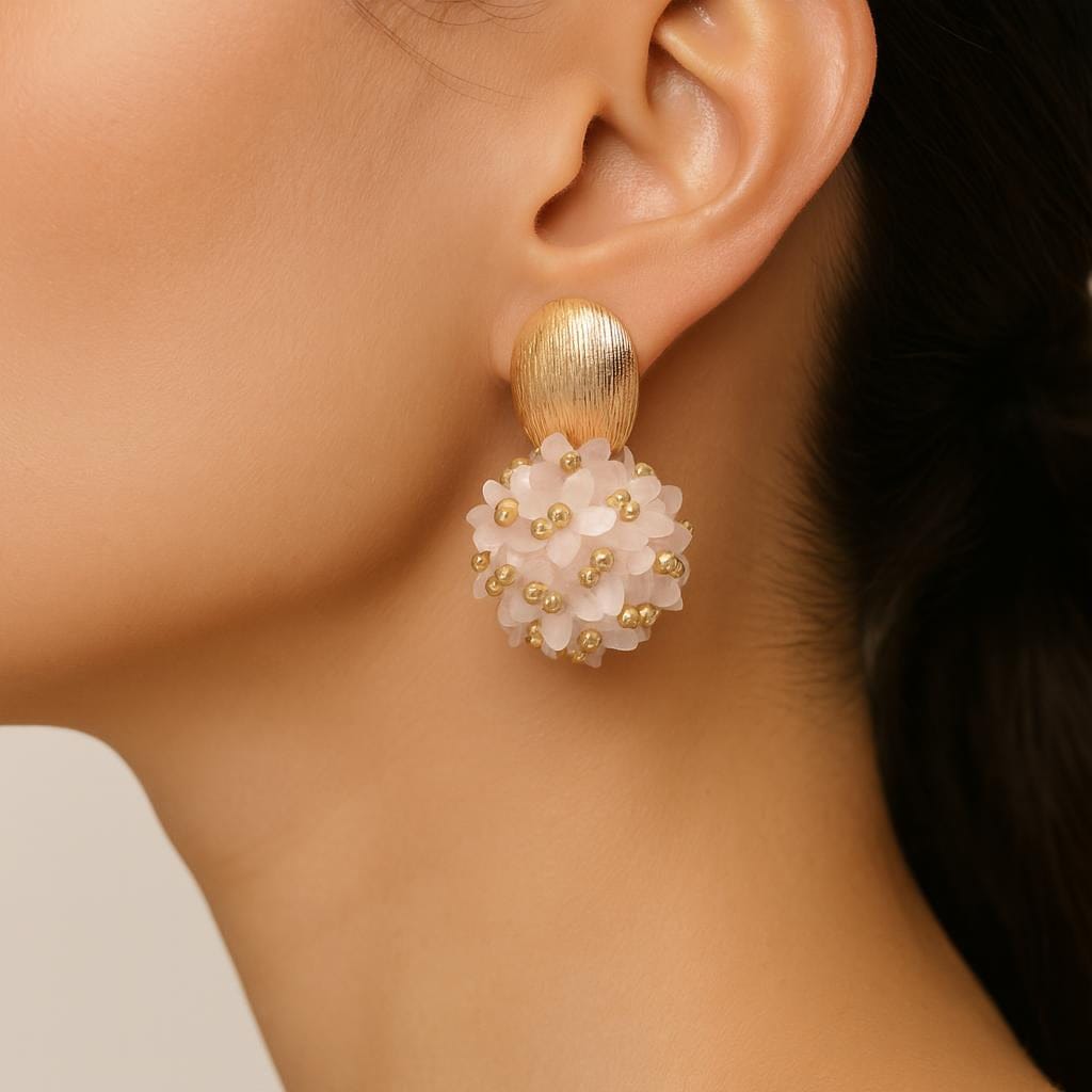  Boucle doreille femme fleur