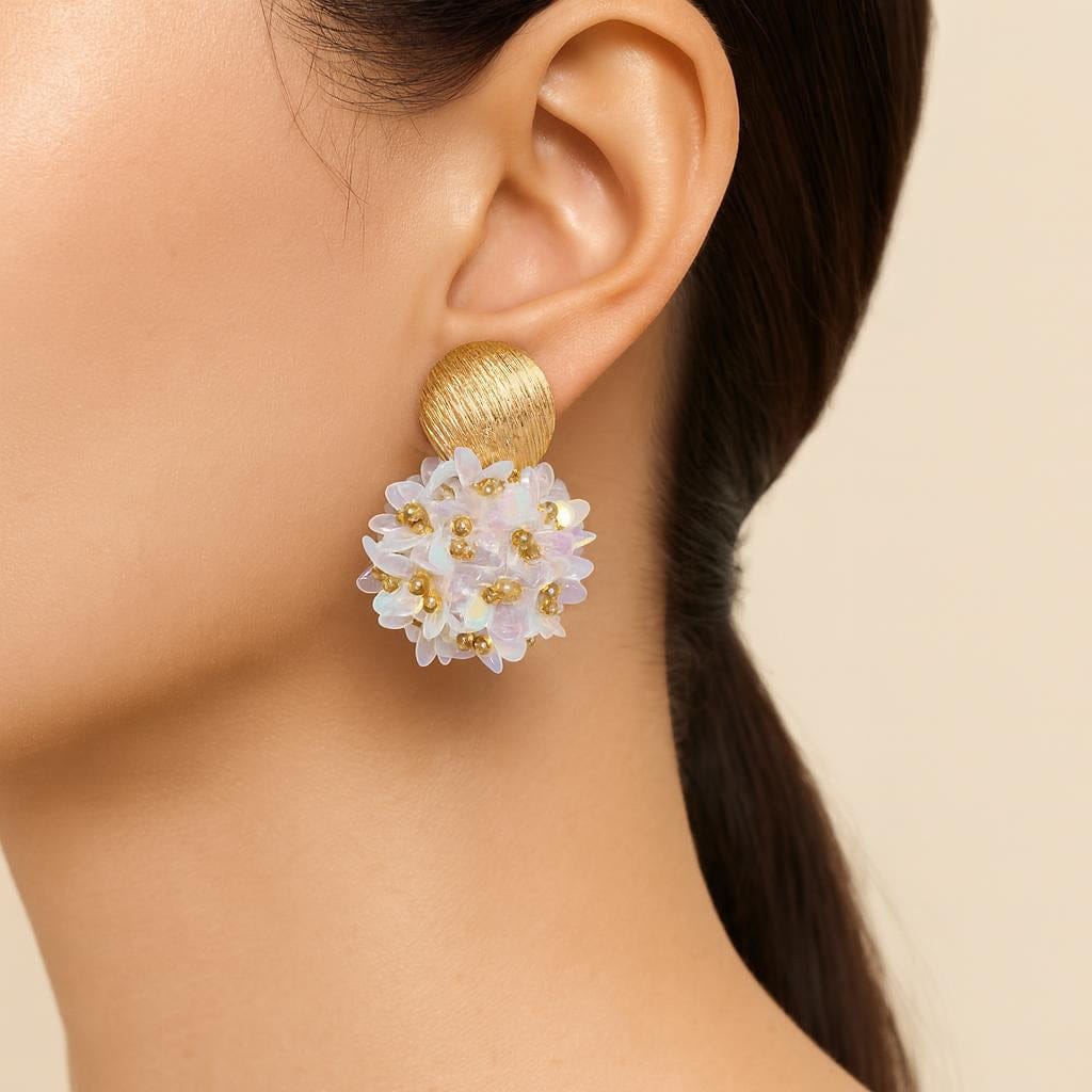  Boucle doreille femme fleur