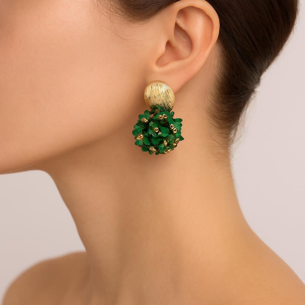  Boucle doreille femme fleur