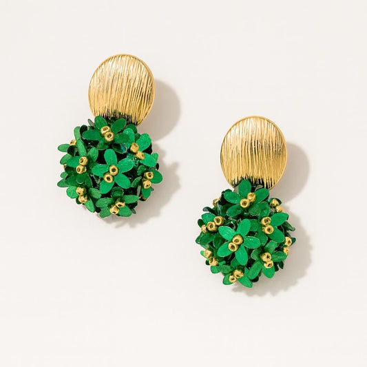  Boucle doreille femme fleur