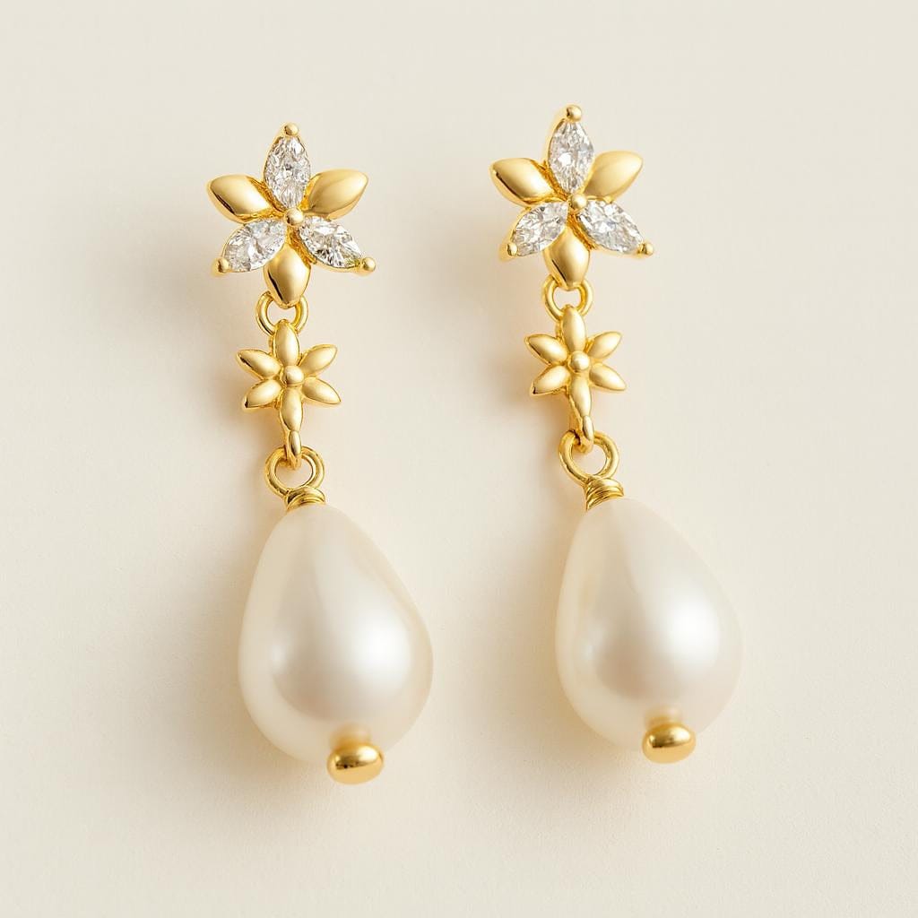  Boucle doreille femme perle