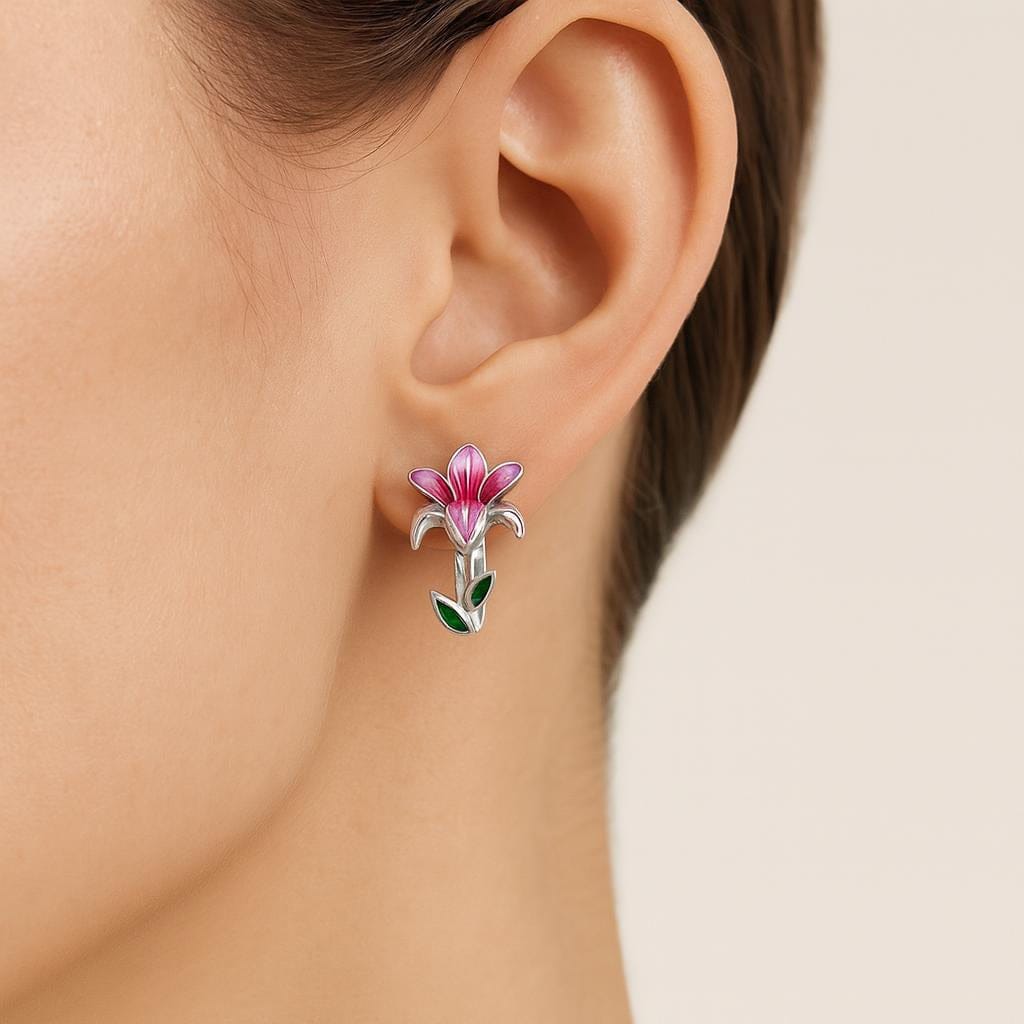  Boucle doreille fleur de lys