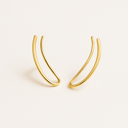  Boucle doreille grimpante or jaune