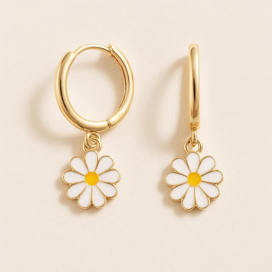  Boucle doreille marguerite