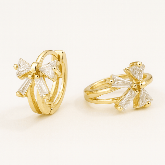  Boucle doreille noeud papillon